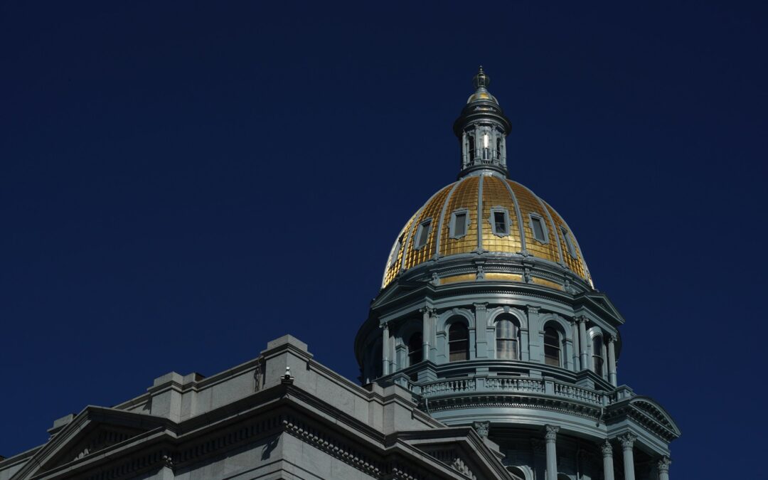 Close up of the Colorado State Capitol Dome